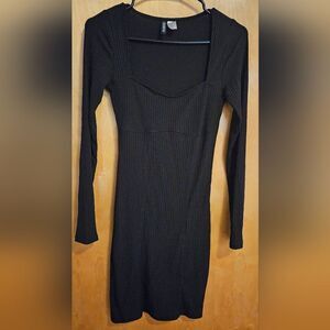 H&M Womens Ribbed Dress Small Black *